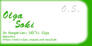 olga soki business card